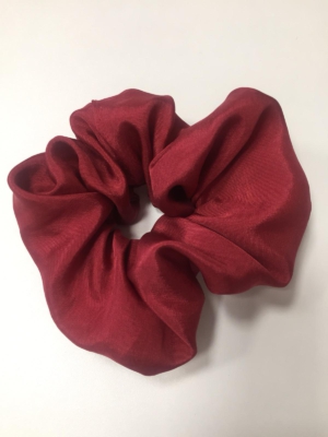 Scrunchie Haargummi Haar-Styling-Accessoire Spitze Rot glänzend
