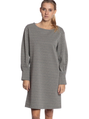 Kleid von VIA MILANO mit Glanzeffekt - Grau/Silber -