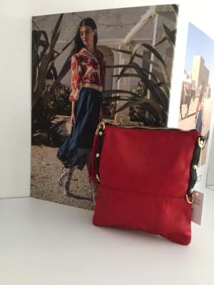 Umhängetasche Ledertasche Florence "Graziella" - Rot-