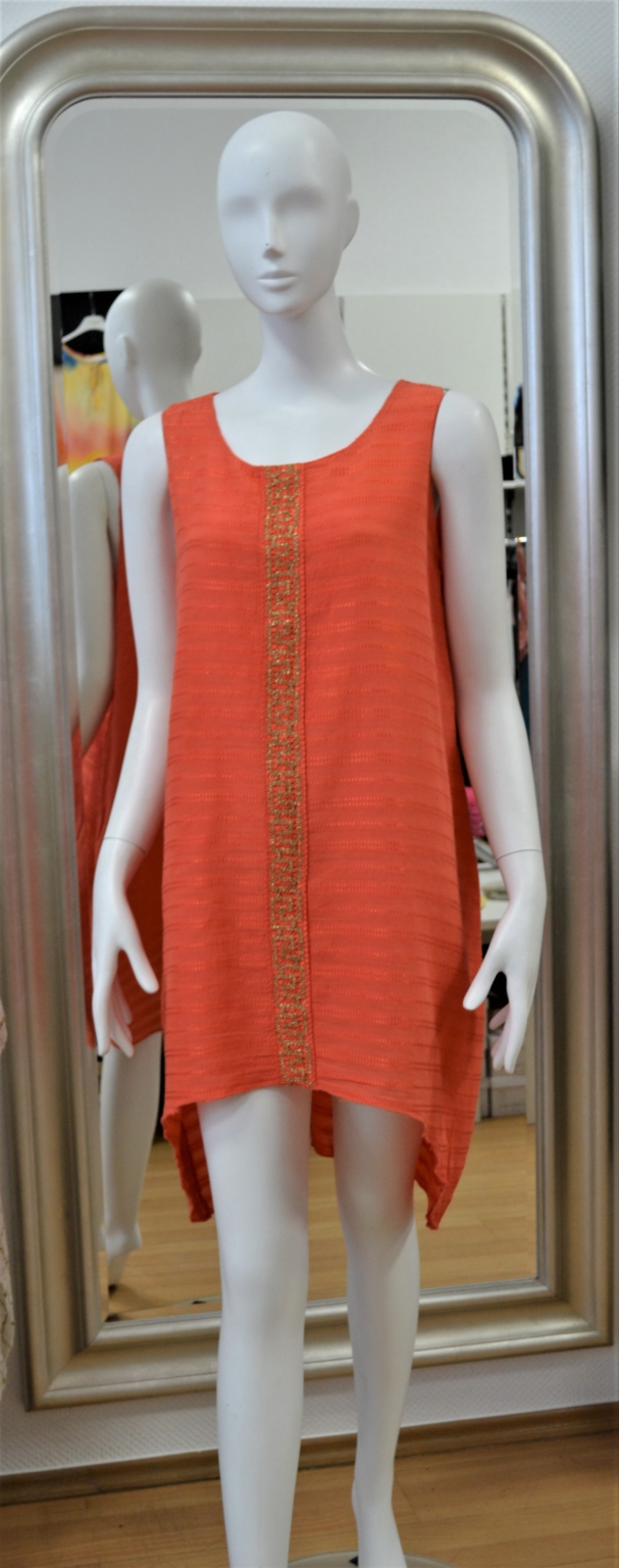 Tunika-Kleid mit Mäander-Muster antik griechisch - orange ...
