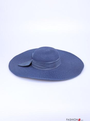 Hut mit Schleife - Blau -