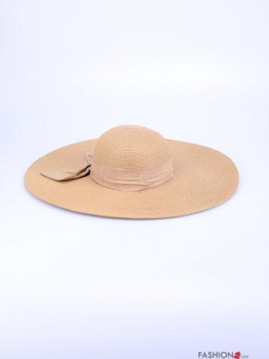 Hute mit Schleife Strand - Kamelhaarfarben