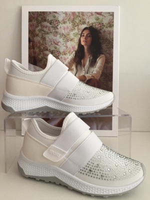 Glitzer-Sneakers /Weiß