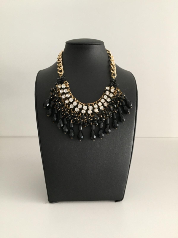 modeschmuck halskette schwarz gold