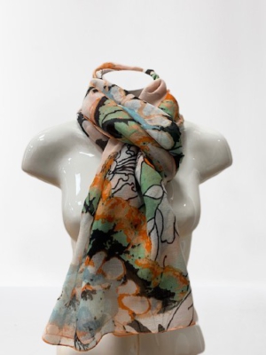 Bedruckter Schal mit Blumenprint