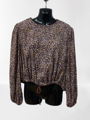 Bluse aus Viskose mit geometrischem Muster