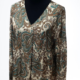 Tunika mit Paisley Muster & V-Ausschnitt