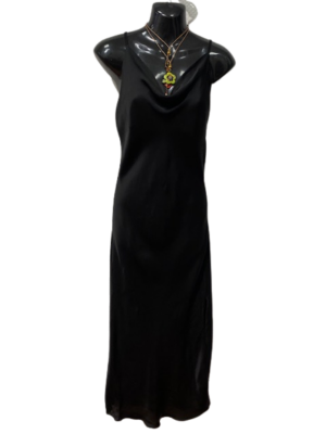 Kleid Damenkleid Satin Gr. S Schwarz
