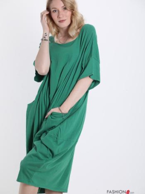 Casual Kleid Smaragdgrün