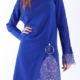 Kleid Spitze - Leuchtend blau Gr.M/L