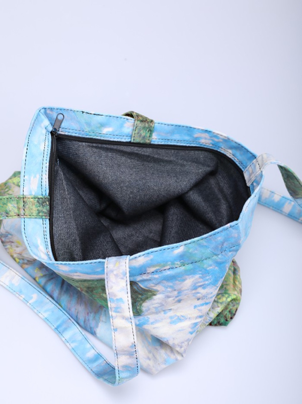 Stil trifft Design -Shopper mit Kunstdruck & Reißverschluss – Bild 2