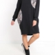 Kleid aus Baumwolle mit Taschen Tiermuster - Beige /Schwarz