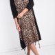 Kleid aus Wollmischung mit Leo-Print