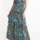 Ärmelloses Kleid aus Baumwolle mit Volants
