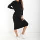 Lässiges Kleid Freizeitkleid - Schwarz -