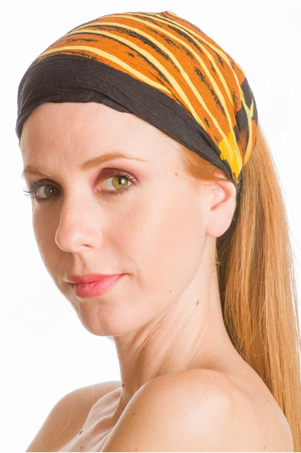 Viskose Bandana Tuch Damen – Leichtes Haarband im Boho Stil geometrisches Muster