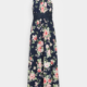 VILA Kleid Maxi Damenkleid Neckholder Floral Gr. 36