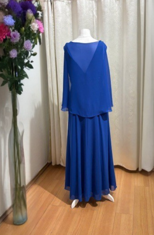 Cocktailkleid Damen Royalblau – Spitze & Strass | Abendmode Elegant Gr.46 – Bild 2