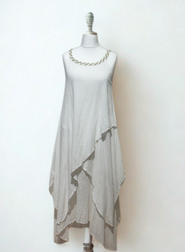Damenkleid im antiken Stil mit fließender Drapierung - Sommerkleid
