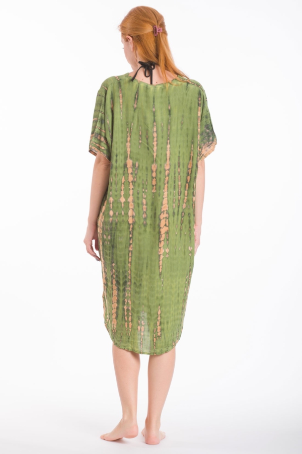 Boho Batik Kleid Damen | Sommer Viskose Kurzarm | Größen 36–48 (S–2XL) – Bild 2